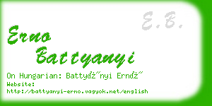 erno battyanyi business card